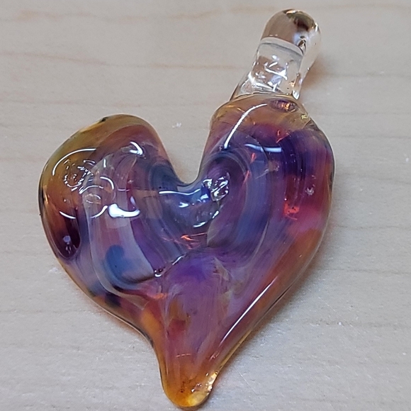 🎗Autism Awareness Day April 2, 2025 Purple Maruno Glass Heart💜 Silk Ribbon - Picture 6 of 7